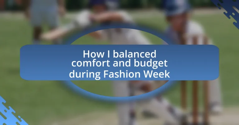 How I balanced comfort and budget during Fashion Week