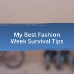 My Best Fashion Week Survival Tips