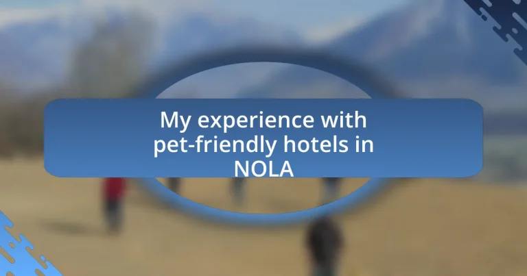 My experience with pet-friendly hotels in NOLA