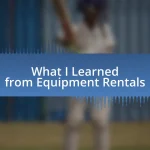 What I Learned from Equipment Rentals