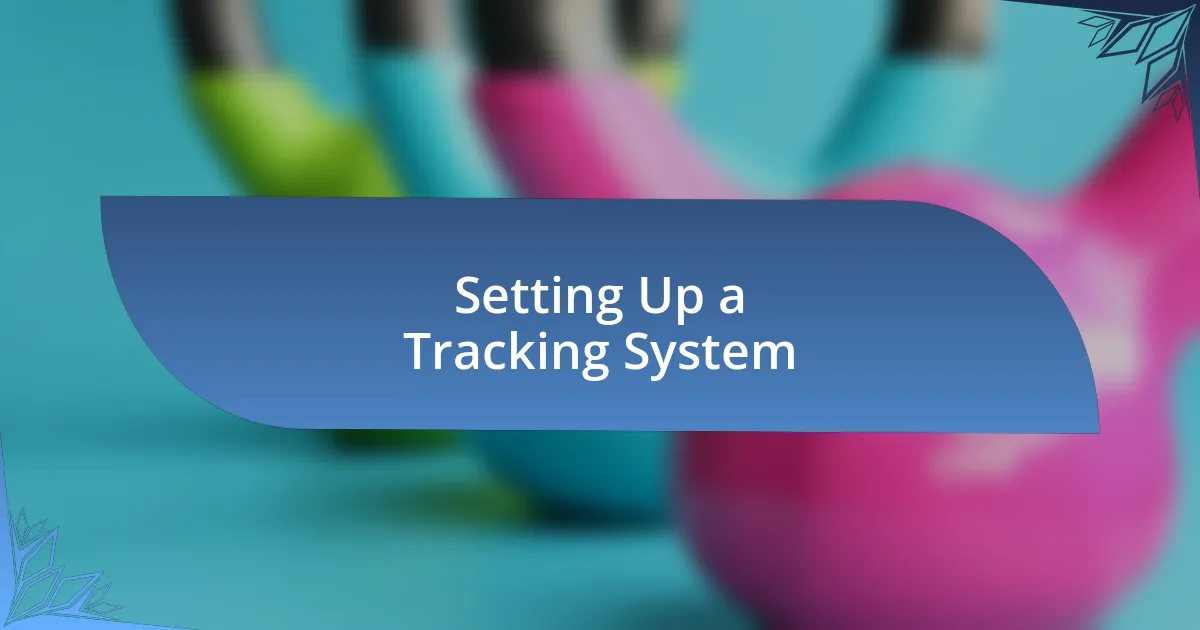 Setting Up a Tracking System