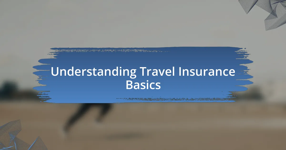 Understanding Travel Insurance Basics